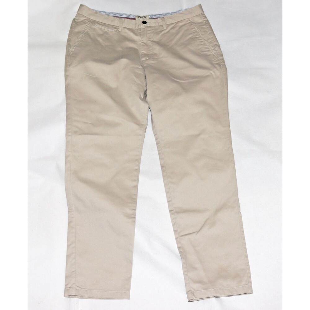 Perk Men's Slim Fit Stretch Chino Casual Preppy Pants Size 34 x‎ 30